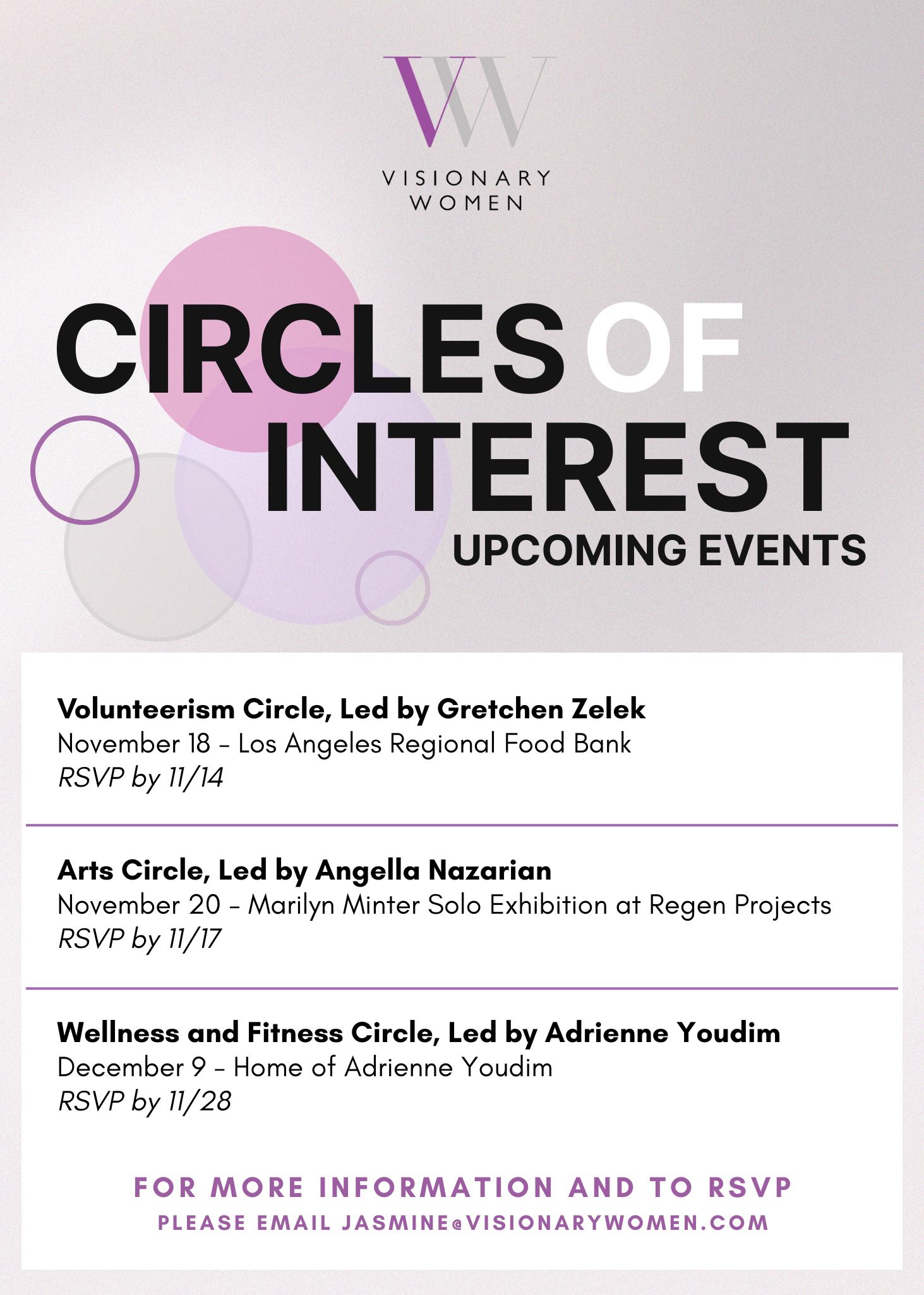 Circles of Interest Upcoming Events